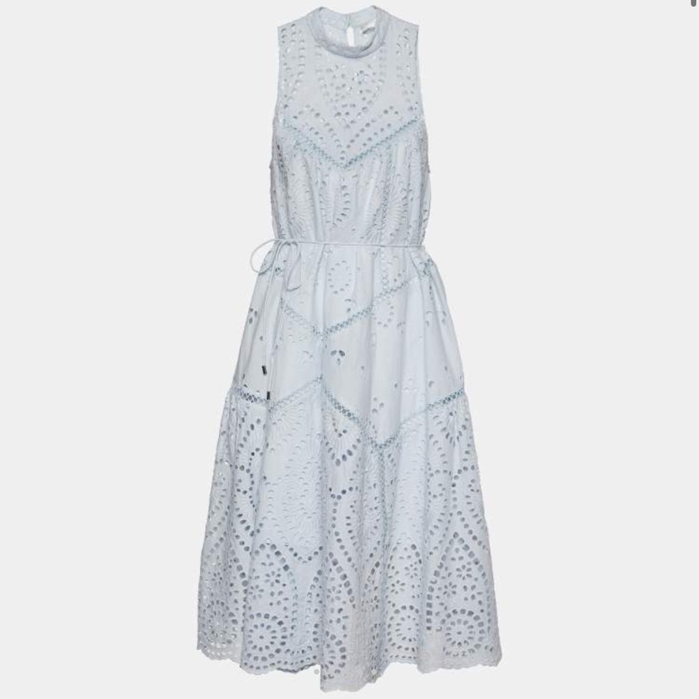 Elegant White Eyelet Dress Zimmermann